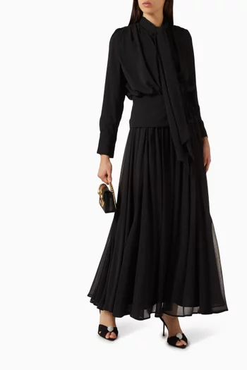Draped Co-ord Set in Chiffon