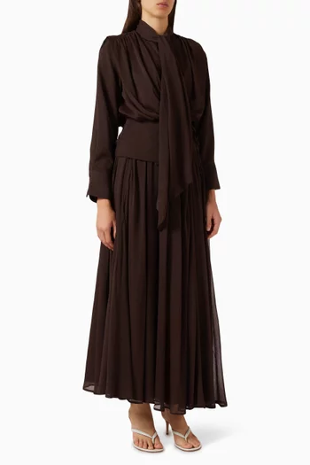 Draped Co-ord Set in Chiffon