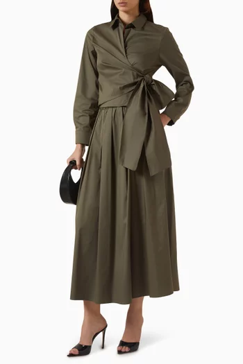 Draped Tie-up Co-ord Set in Cotton