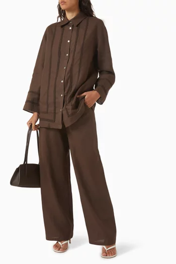 Shirt & Pants Set in Linen