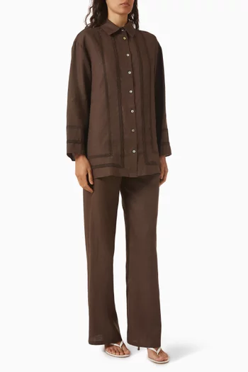 Shirt & Pants Set in Linen