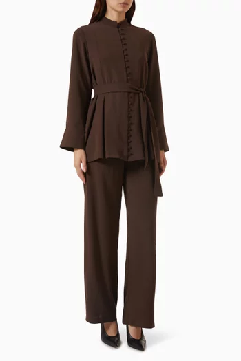 Tie-up Belt Co-ord Set in Crepe