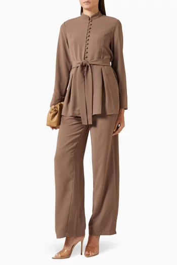 Tie-up Belt Co-ord Set in Crepe