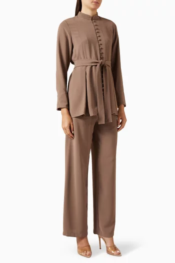 Tie-up Belt Co-ord Set in Crepe