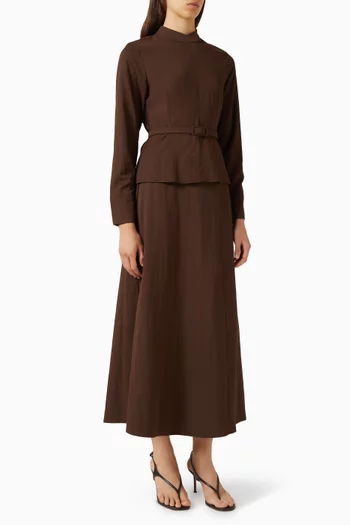 Top & Skirt Set in Rayon Blend