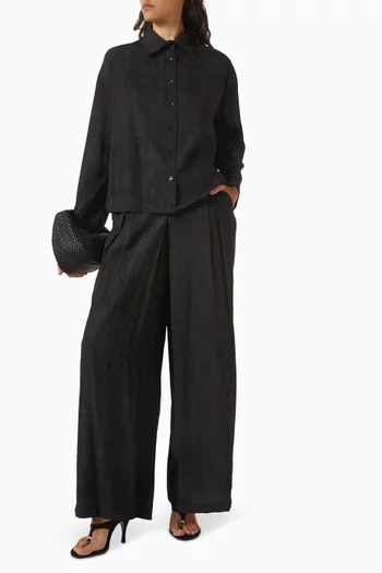 Shirt & Pants Set in Viscose Blend