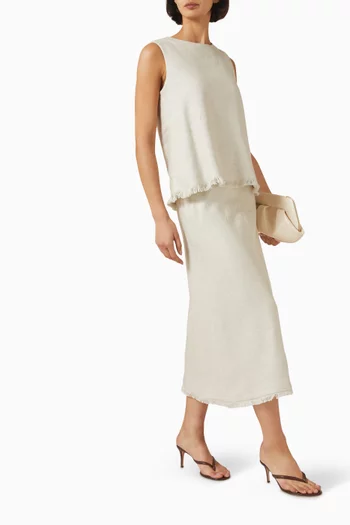 Fiocchi Skirt in Cotton-linen