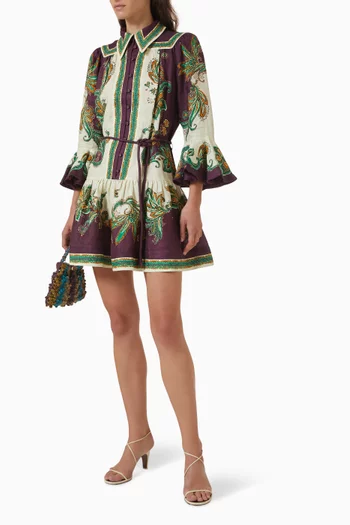 Ruthie Mini Dress in Linen