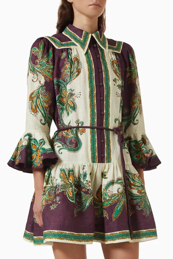 Ruthie Mini Dress in Linen