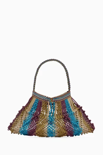 Maxi Crescent Tote Bag in Leather