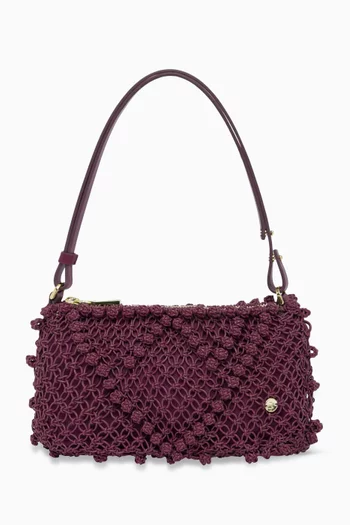 Macrame Clutch in Leather