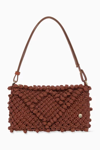 Macrame Clutch in Leather