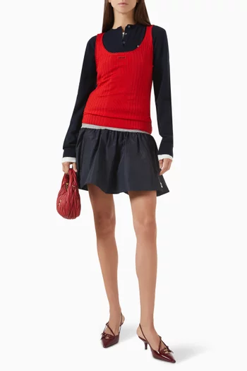Rib-knit Tank Top in Virgin Wool