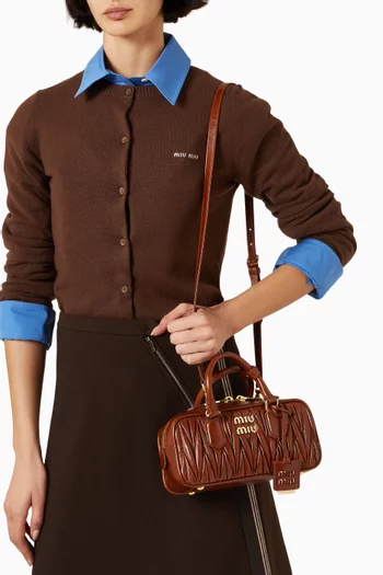 Arcadie Top-handle Bag in Shiny Matelassé Leather