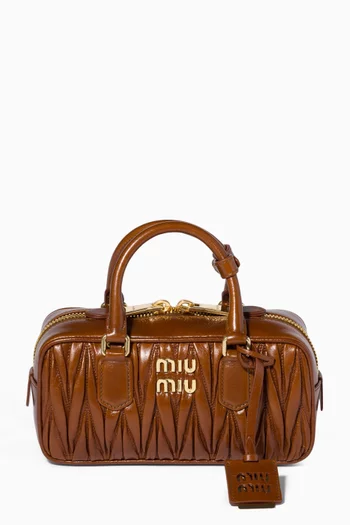Arcadie Top-handle Bag in Shiny Matelassé Leather