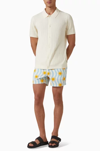 Charles Swim Shorts in Seersucker