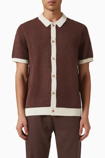 Button-up Sweater in Linen