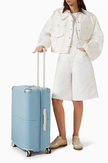 Checked Expandable Casesafe Suitcase