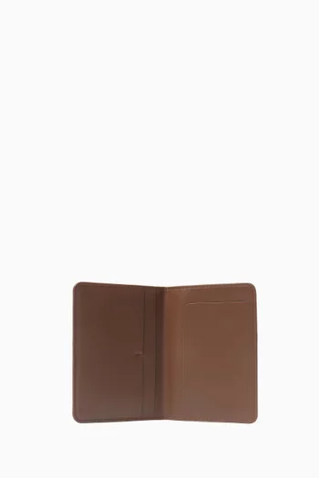 Cow Print Travel Wallet in Leather