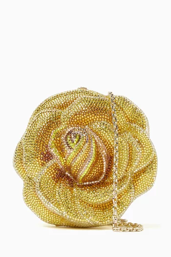 Rose Crystal-embellished Clutch