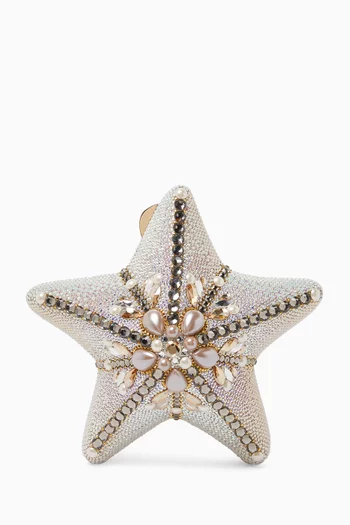 Starfish Astro Crystal-embellished Clutch