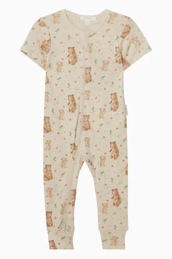 Mamma Love Zip Growsuit in Organic Cotton