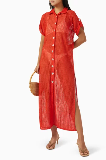 Tefi Semi-sheer Shirtdress