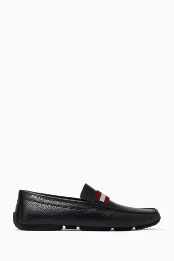 Perthy Pilot Driver Shoes in Grained Leather