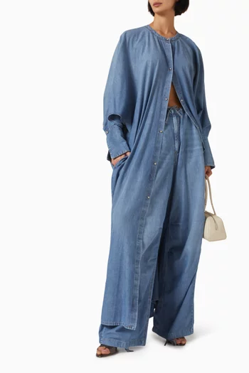 Kasia Longline Top in Denim