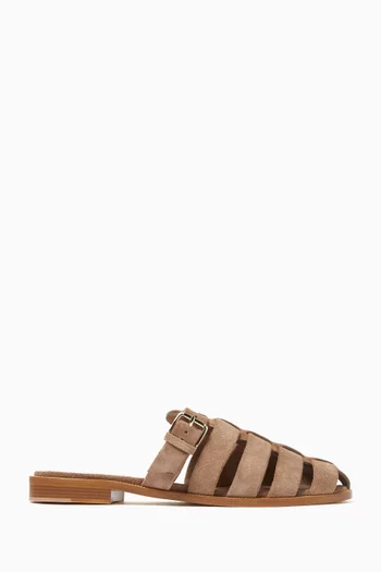 Theresa 10 Fisherman Slippers in Suede
