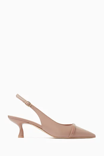 Jama 45 Slingback Pumps in Leather