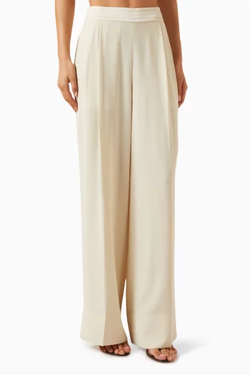 Cara Wide-leg Pants in Crepe