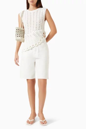 Saez Asymmetric Top in Crochet Knit