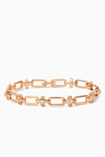 Tip-Top Link Diamond Bracelet in 18kt Rose Gold
