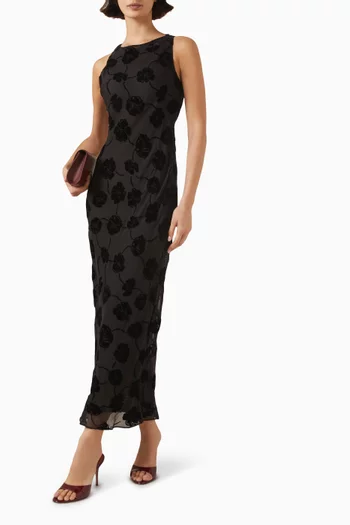 Carla Floral Dress in Silk Blend