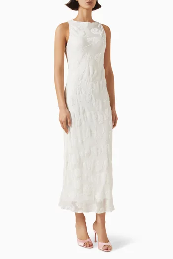 Carla Floral Dress in Silk Blend