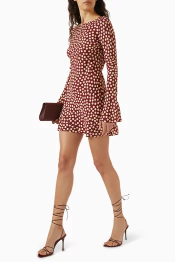 Brigitte Polka-dot Dress in Silk Jianhong Crepe