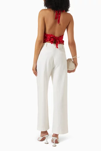 Bijou Halterneck Top in Silk Crepe