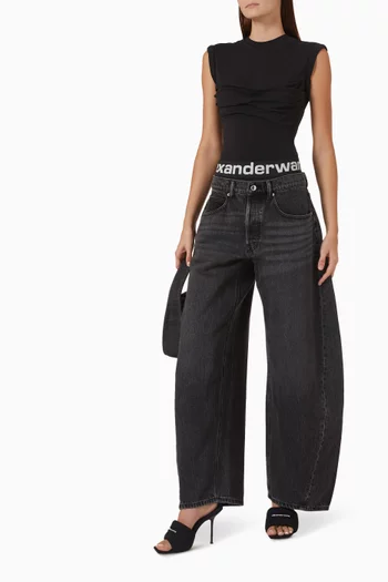 Logo-waistband Jeans in Denim