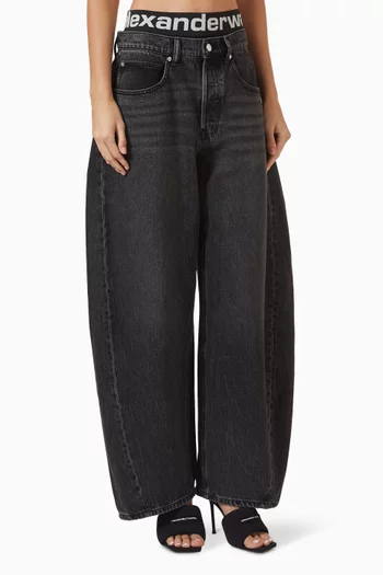 Logo-waistband Jeans in Denim