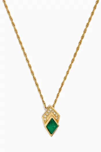 1980s Faux Emerald Necklace