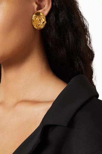 1994 Vintage Oval Clip-on Earrings