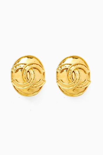 1994 Vintage Oval Clip-on Earrings