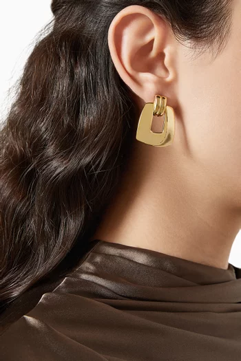 1980s Vintage Door Knocker Earrings