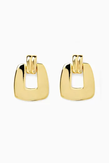 1980s Vintage Door Knocker Earrings