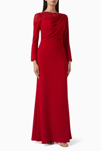 Sequin-embellished Maxi Dress