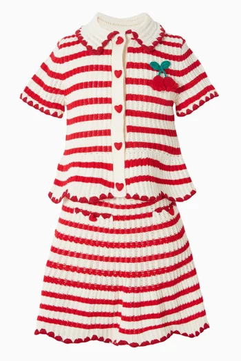 Stripe Knitted Skirt