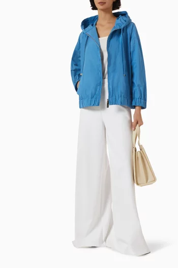 Drawstring Zip Raincoat