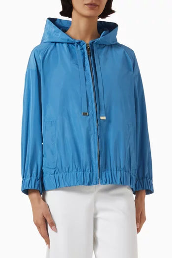 Drawstring Zip Raincoat