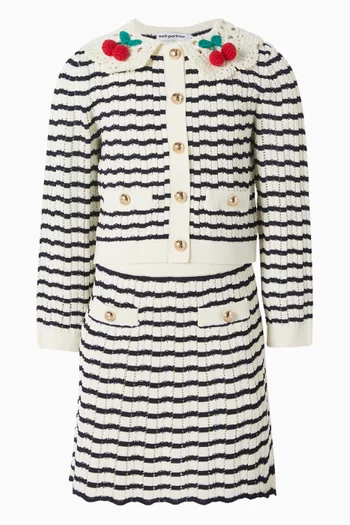 Stripped Knitted Cardigan
